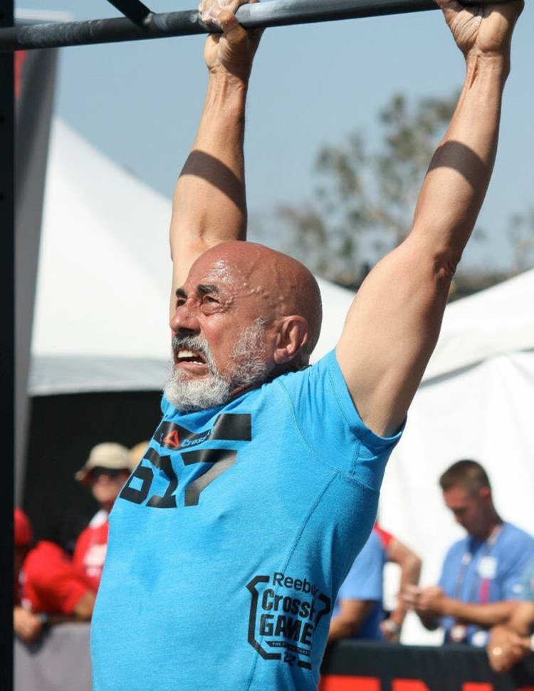 older man doing CrossFit