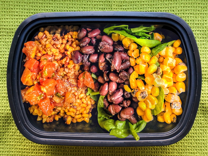 Brown Rice and Beans Rainbow Bowl