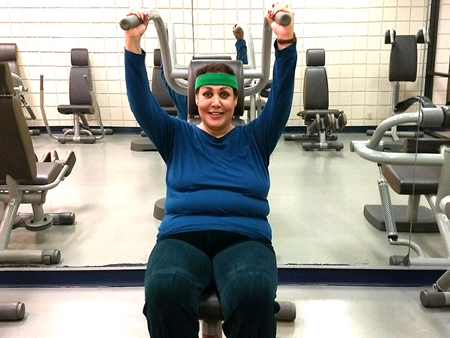 Rosa Juarez at the gym