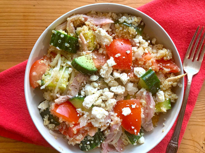 Greek-Inspired Quinoa and Chicken Salad