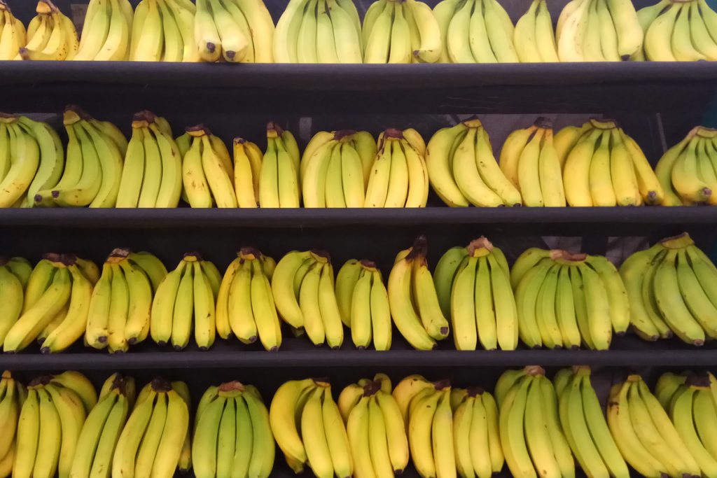 bananas at the grocery store